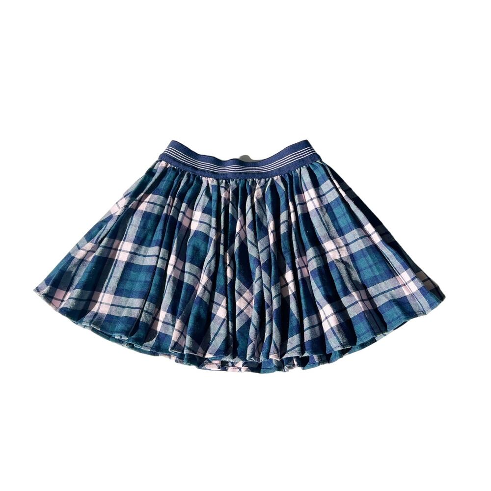 Jacadi Plaid Pleated School Mini Skirt Girls Size 6